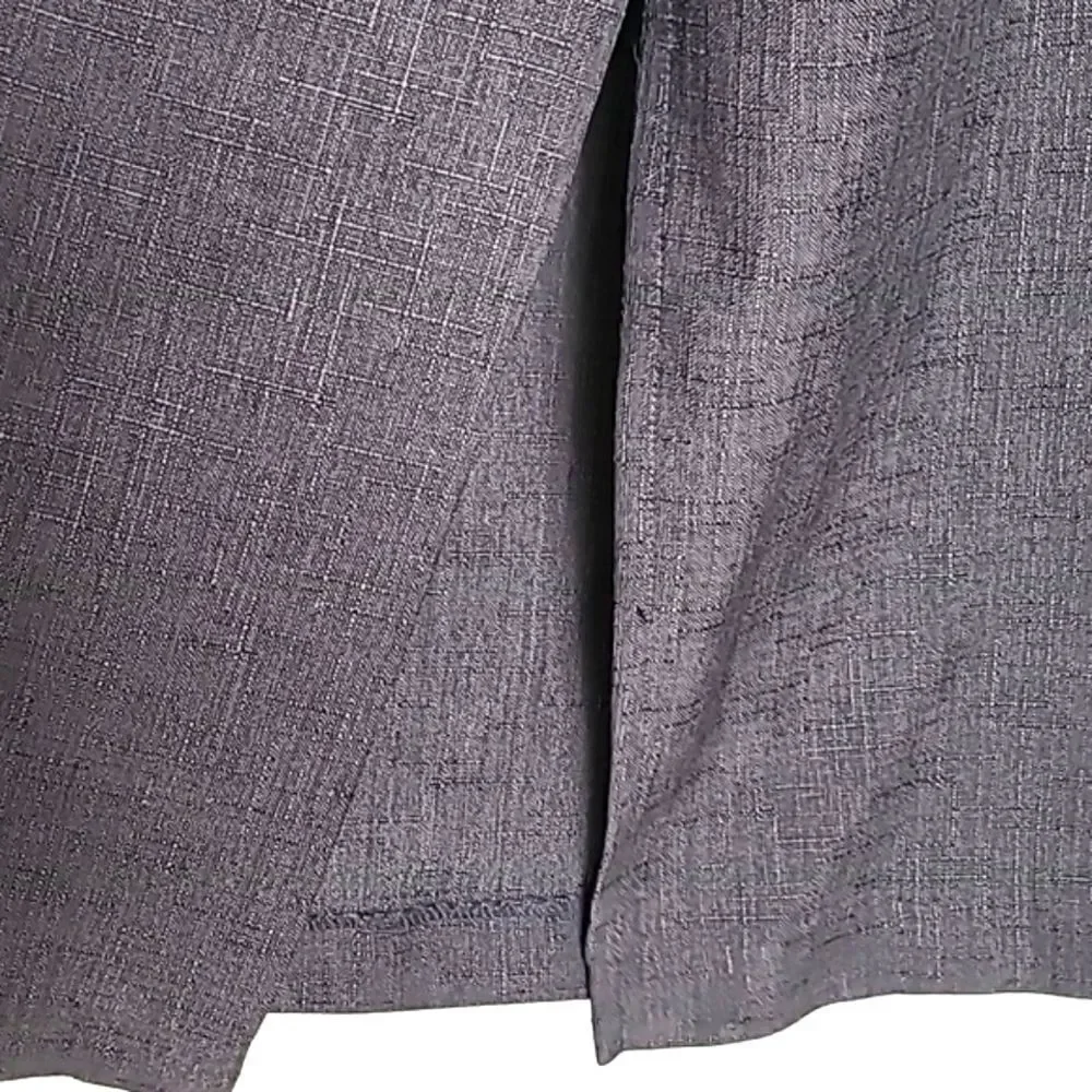 Gray Straight Midi-Skirt, Size 14